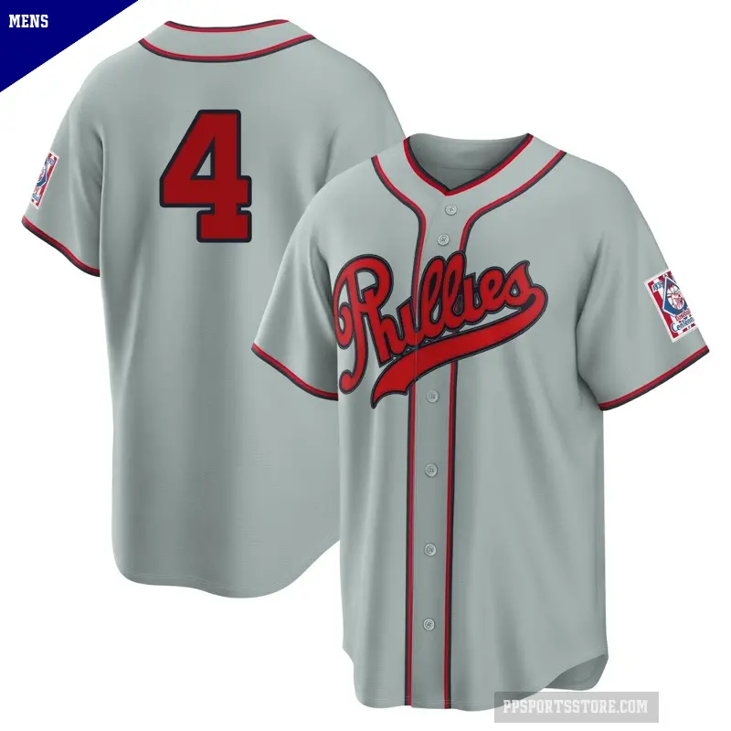 Men's No.4 Luis Arraez Philadelphia Phillies Gray Limited Stadium 2026 Field Of Dreams Jersey