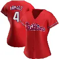 Women's No.4 Luis Arraez Philadelphia Phillies Red Replica Alternate Jersey